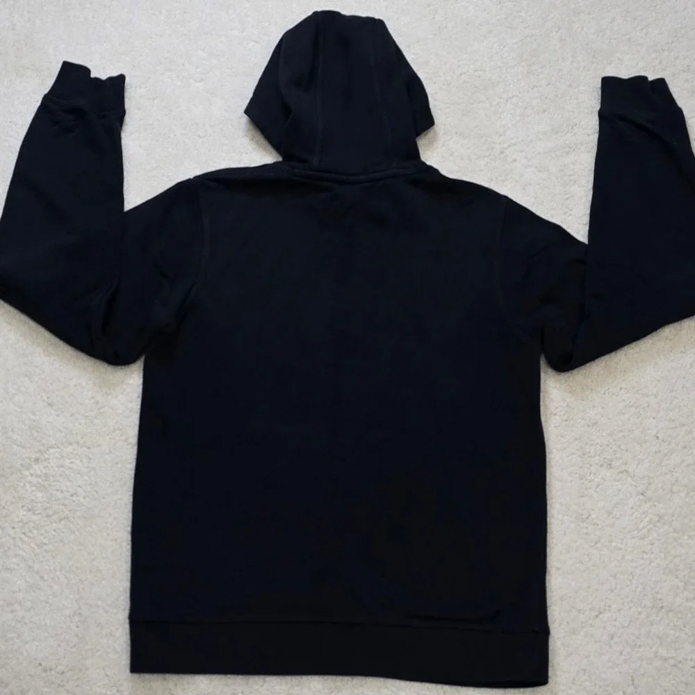 Nike Men's Size Small Black Hoodie Pullover‎ Red White Logo Sweatshirt